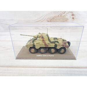 German WWII SdKfz 234/2 PUMA Armored Vehicle - 1:43 - W/ Stand & Case Sealed